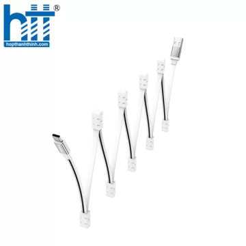Cáp Sạc U103 Magneetic absonrption charging data cable for Type-C 1M, 3A (Trắng)