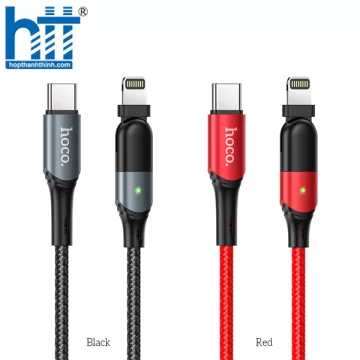 Cáp Sạc U100 Orbit PD fast charging data cable for Lightning 1M, 3A, PD20W (Đen)