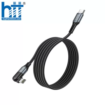 Cáp Sạc U100 Orbit PD fast charging data cable for Lightning 1M, 3A, PD20W (Đen)