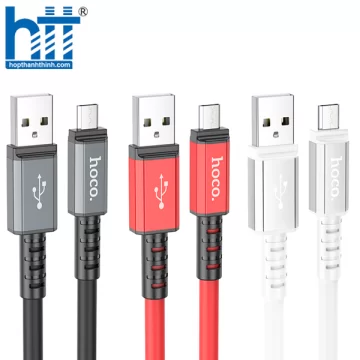 Cáp Sạc X85 Micro Strength charging data cable 1M, 2.4A (Đỏ)