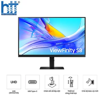 Màn Hình SAMSUNG ViewFinity S8 S80UD LS27D804UAEXXV (27 inch - 4K - IPS - 5ms - 60Hz)