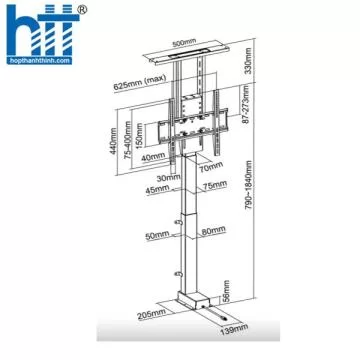 Khung treo tivi nâng hạ bằng động cơ Brateck LP66E-46ML (37-80