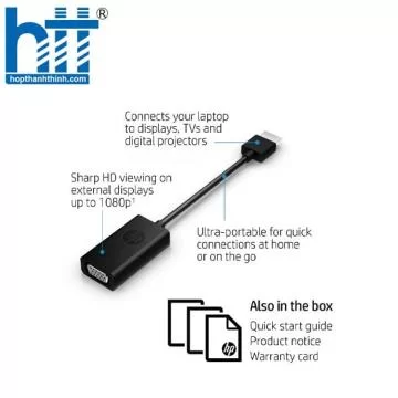 Cáp chuyển HP HDMI to VGA  Adapter H4F02AA