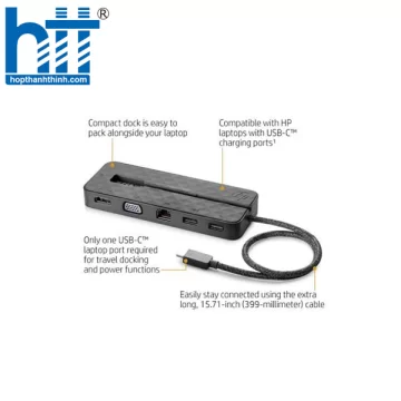 Bộ phụ kiện HP USB-C Mini Dock – 1PM64AA