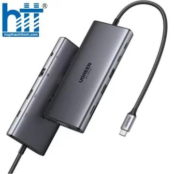 Hub USB Type-C 11 trong 1 HDMI 4K@60Hz, VGA 1080p, USB-C, USB-A, RJ45, SD/TF, 3.5mm Ugreen 45520